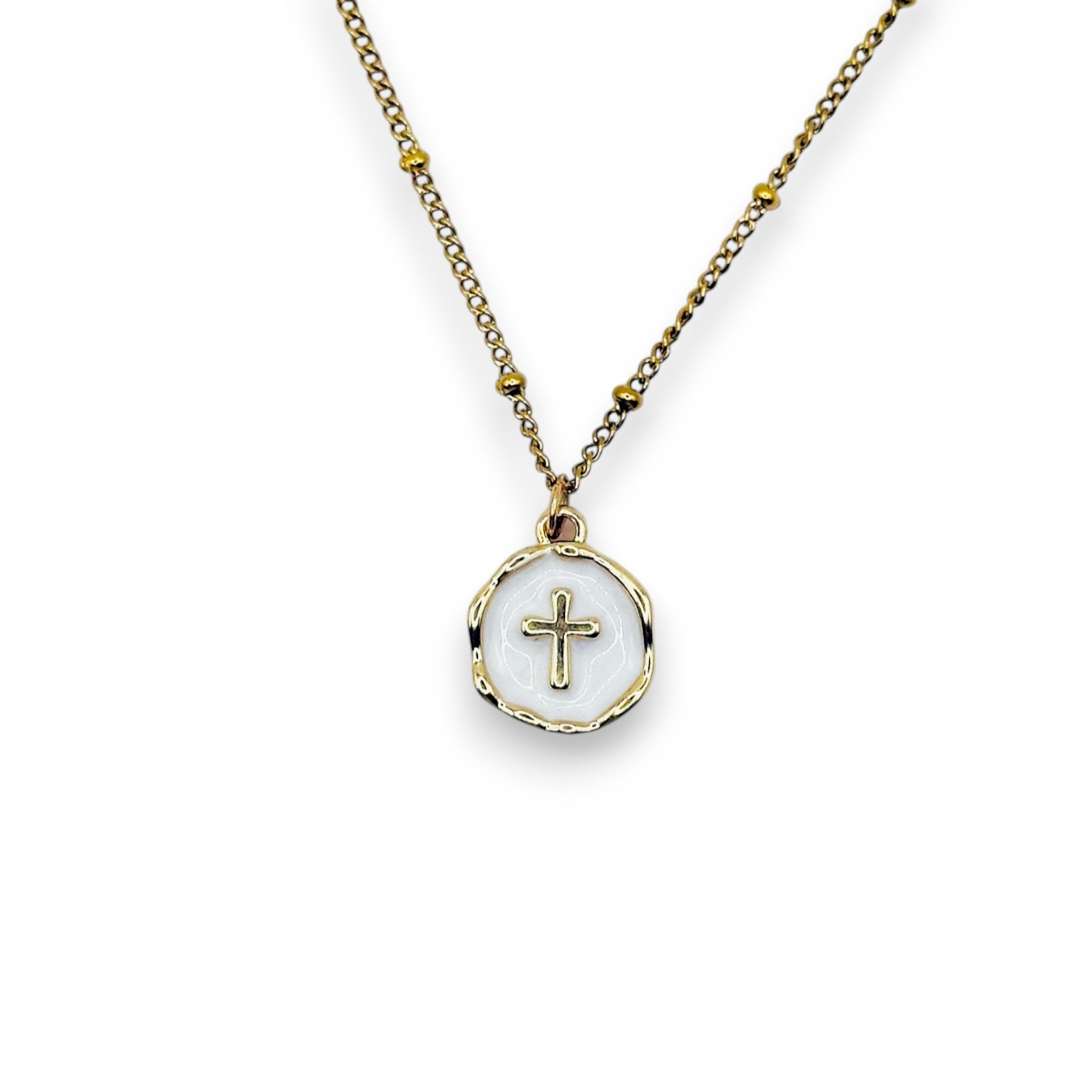 Marble Enamel Cross